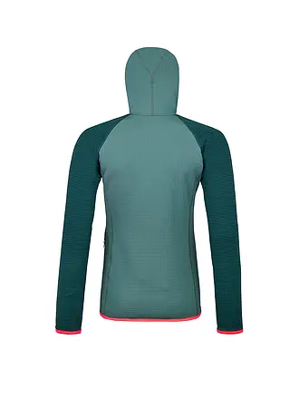 ORTOVOX | Giacca in pile da donna Classic Knit con cappuccio | petrol